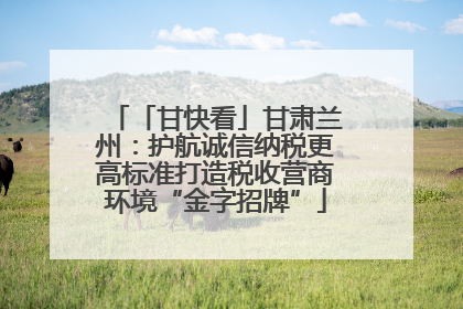 「甘快看」甘肃兰州：护航诚信纳税更高标准打造税收营商环境“金字招牌”