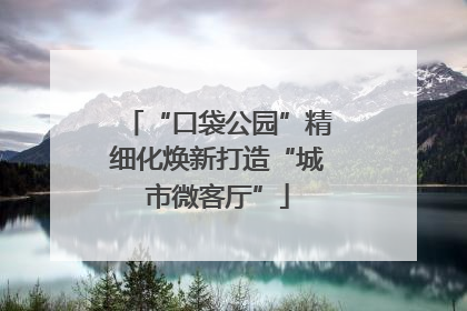 “口袋公园”精细化焕新打造“城市微客厅”