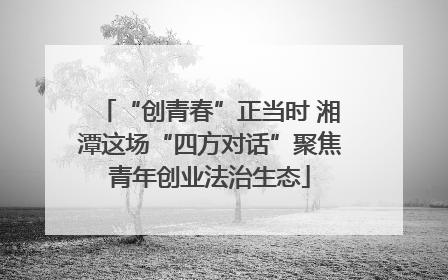 “创青春”正当时 湘潭这场“四方对话”聚焦青年创业法治生态