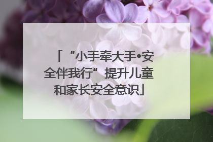 “小手牵大手•安全伴我行”提升儿童和家长安全意识