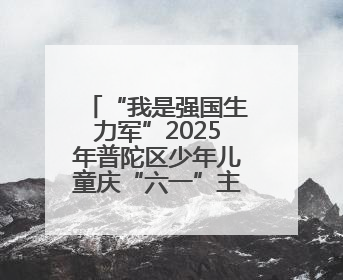 “我是强国生力军”2025年普陀区少年儿童庆“六一”主题活动举行