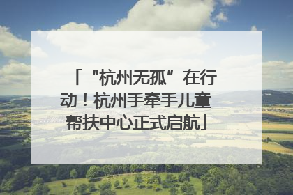 “杭州无孤”在行动！杭州手牵手儿童帮扶中心正式启航