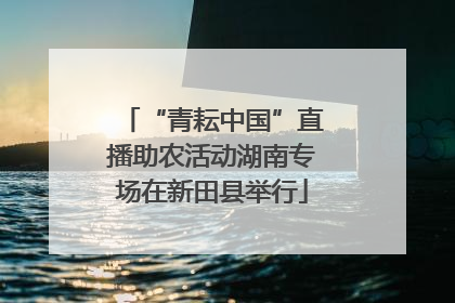 “青耘中国”直播助农活动湖南专场在新田县举行