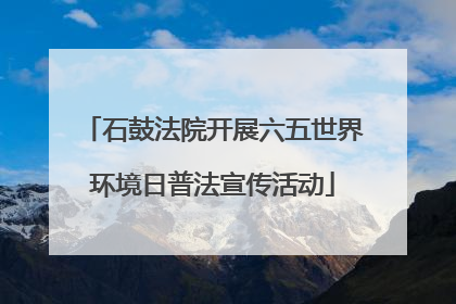 石鼓法院开展六五世界环境日普法宣传活动