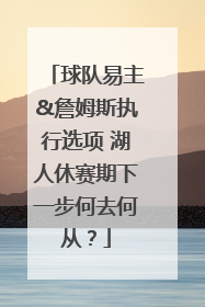 球队易主&詹姆斯执行选项 湖人休赛期下一步何去何从？