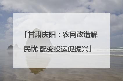 甘肃庆阳：农网改造解民忧 配变投运促振兴