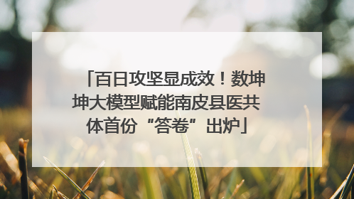 百日攻坚显成效！数坤坤大模型赋能南皮县医共体首份“答卷”出炉
