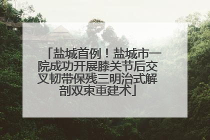 盐城首例！盐城市一院成功开展膝关节后交叉韧带保残三明治式解剖双束重建术