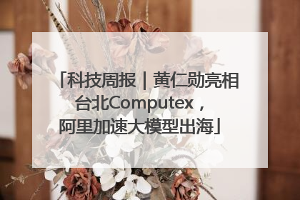 科技周报｜黄仁勋亮相台北Computex，阿里加速大模型出海