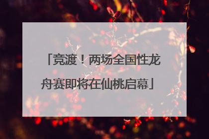 竞渡！两场全国性龙舟赛即将在仙桃启幕