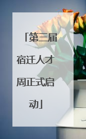 第三届宿迁人才周正式启动