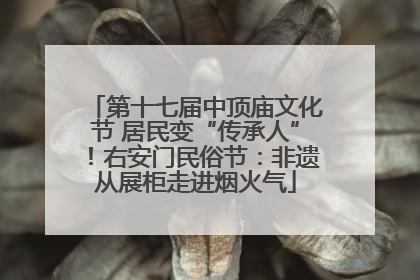 第十七届中顶庙文化节 居民变“传承人”！右安门民俗节：非遗从展柜走进烟火气