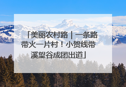 美丽农村路｜一条路带火一片村！小贺线带溪望谷成团出道