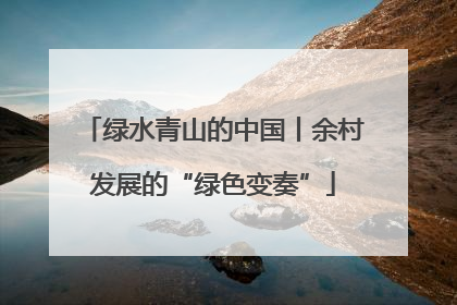 绿水青山的中国丨余村发展的“绿色变奏”