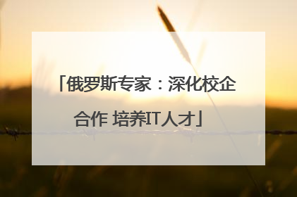 俄罗斯专家：深化校企合作 培养IT人才