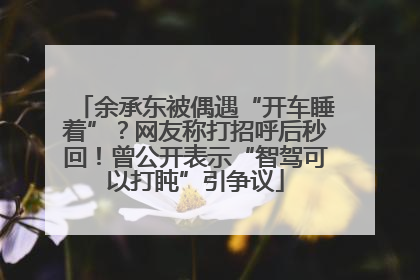 余承东被偶遇“开车睡着”？网友称打招呼后秒回！曾公开表示“智驾可以打盹”引争议