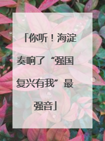 你听！海淀奏响了“强国复兴有我”最强音