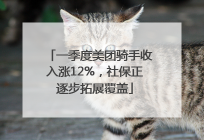 一季度美团骑手收入涨12%，社保正逐步拓展覆盖