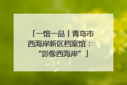 一馆一品丨青岛市西海岸新区档案馆：“影像西海岸”