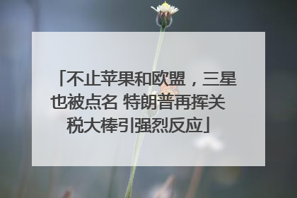 不止苹果和欧盟，三星也被点名 特朗普再挥关税大棒引强烈反应
