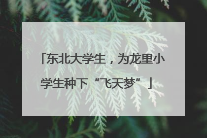 东北大学生，为龙里小学生种下“飞天梦”