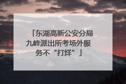 东湖高新公安分局九峰派出所考场外服务不“打烊”