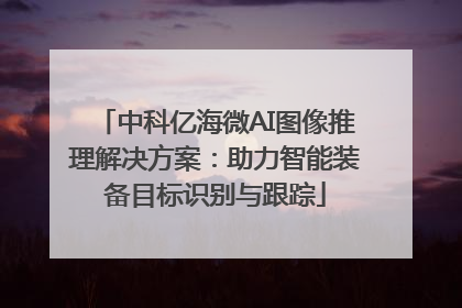 中科亿海微AI图像推理解决方案：助力智能装备目标识别与跟踪