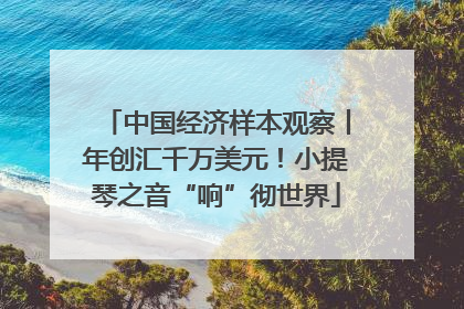中国经济样本观察丨年创汇千万美元！小提琴之音“响”彻世界