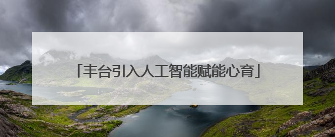 丰台引入人工智能赋能心育