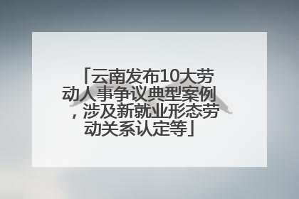 云南发布10大劳动人事争议典型案例，涉及新就业形态劳动关系认定等