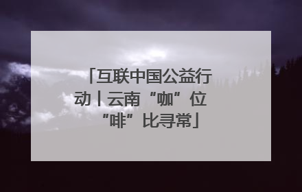 互联中国公益行动丨云南“咖”位“啡”比寻常