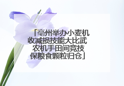 亳州举办小麦机收减损技能大比武 农机手田间竞技保粮食颗粒归仓