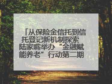 从保险金信托到信托登记新机制探索 陆家嘴举办“金融赋能养老”行动第二期行业交流会
