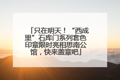 只在明天！“西成里”石库门系列套色印章限时亮相思南公馆，快来盖章吧