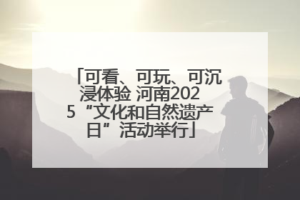 可看、可玩、可沉浸体验 河南2025“文化和自然遗产日”活动举行