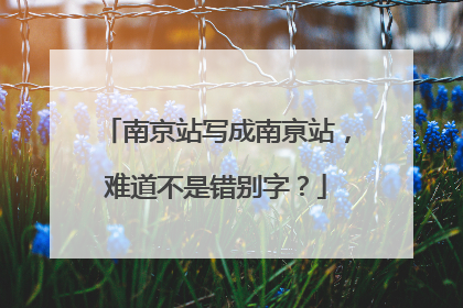 南京站写成南亰站，难道不是错别字？