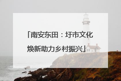 南安东田：圩市文化焕新助力乡村振兴