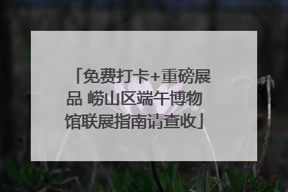 免费打卡+重磅展品 崂山区端午博物馆联展指南请查收