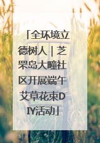 全环境立德树人|芝罘岛大疃社区开展端午艾草花束DIY活动