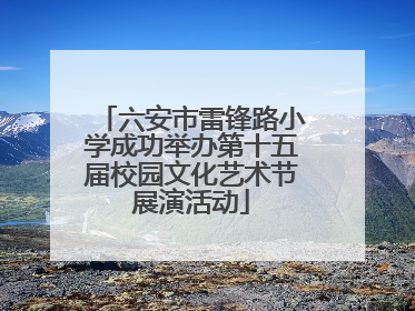 六安市雷锋路小学成功举办第十五届校园文化艺术节展演活动