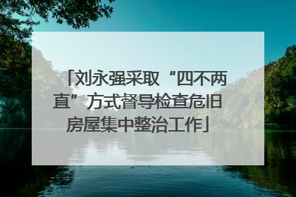 刘永强采取“四不两直”方式督导检查危旧房屋集中整治工作