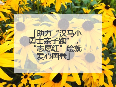 助力“汉马小勇士亲子跑”，“志愿红”绘就爱心画卷