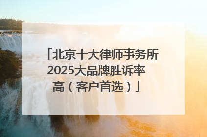 北京十大律师事务所2025大品牌胜诉率高（客户首选）