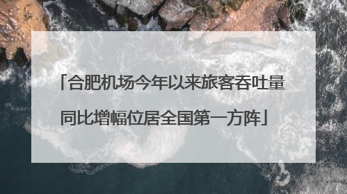 合肥机场今年以来旅客吞吐量同比增幅位居全国第一方阵