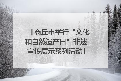 商丘市举行“文化和自然遗产日”非遗宣传展示系列活动
