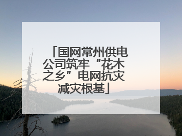 国网常州供电公司筑牢“花木之乡”电网抗灾减灾根基