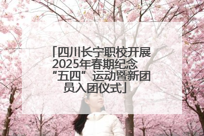 四川长宁职校开展2025年春期纪念“五四”运动暨新团员入团仪式