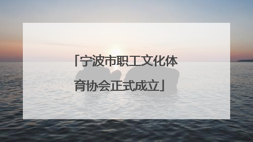 宁波市职工文化体育协会正式成立