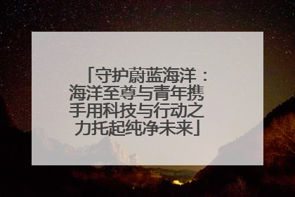 守护蔚蓝海洋：海洋至尊与青年携手用科技与行动之力托起纯净未来