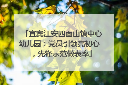 宜宾江安四面山镇中心幼儿园：党员引领亮初心，先锋示范做表率
